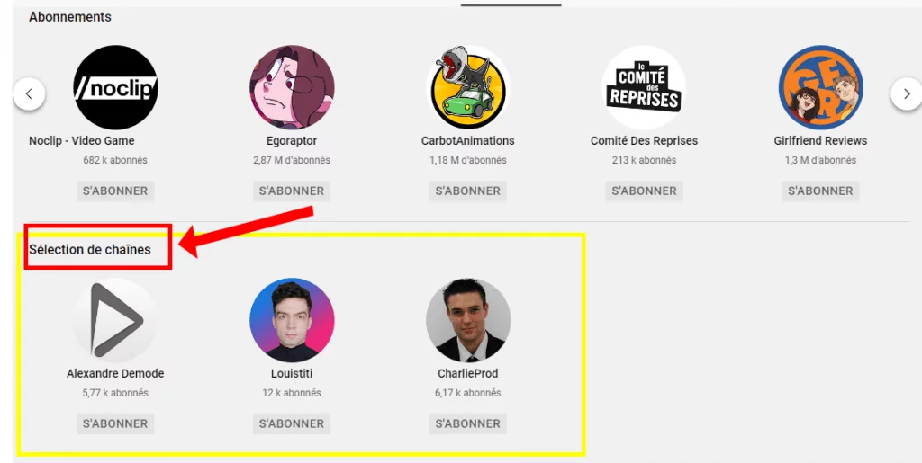 Chaine similaire sur YouTube pour obtenir du trafic.