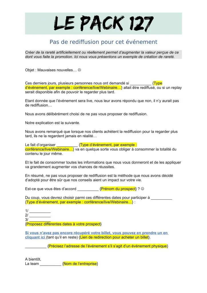 modele de mail professionnel