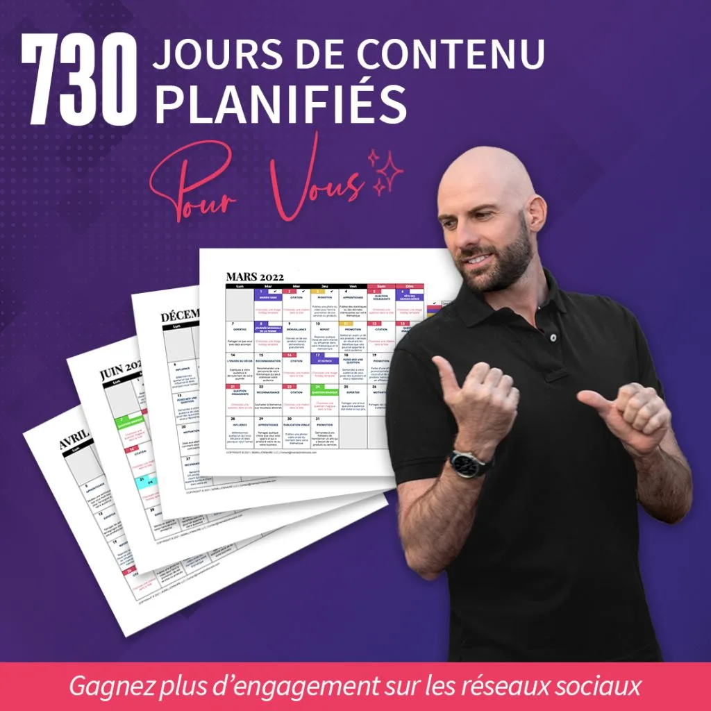 730 jours de contenu planifié pour vous