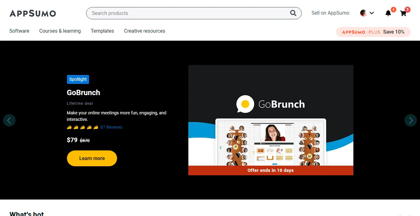 AppSumo, leader de site de deals entrepreneur