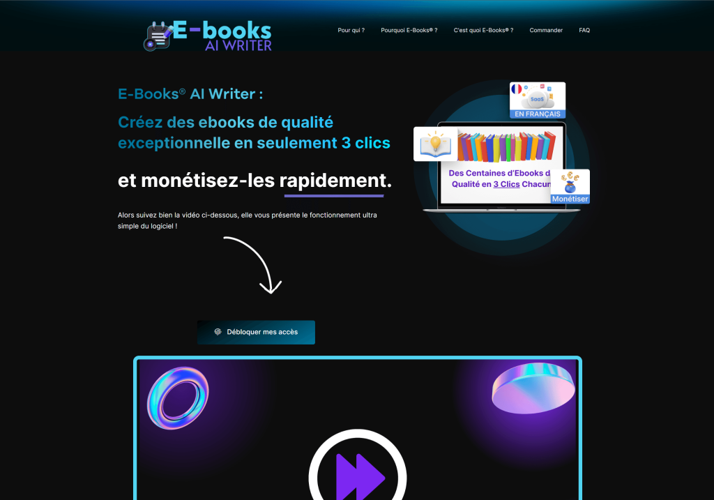 E-Books AI writer : Créez un business d'e-books rentable ! AVIS Honnête