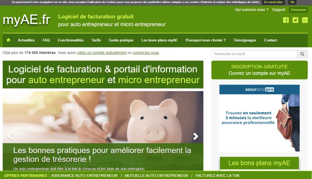 MyAE - Un logiciel de comptabilité auto-entreprise gratuit.