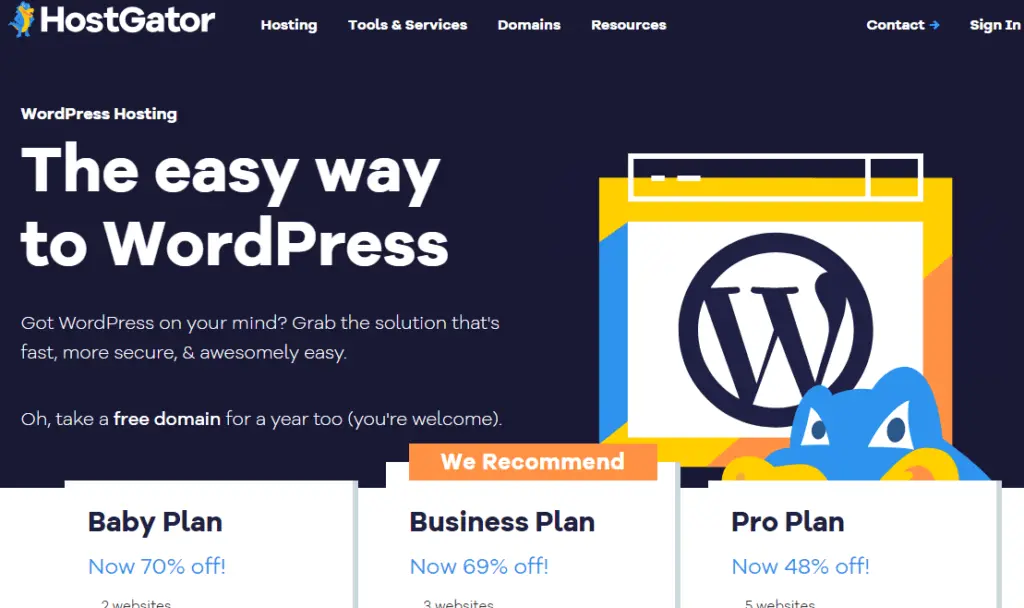 Avis hébergement WordPress hostgator