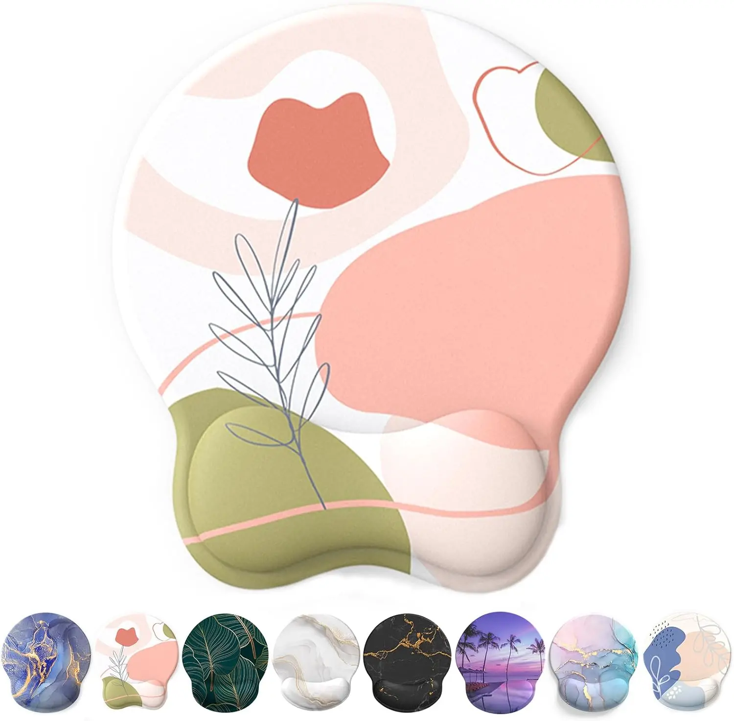 Giecy Tapis de Souris Support de Repose-Poignet (Rose)