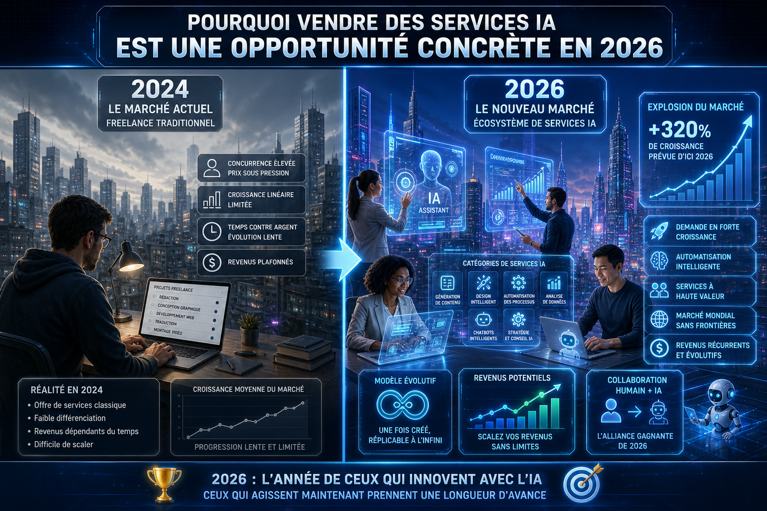 Pourquoi vendre des services IA est une opportunité concrète en 2026